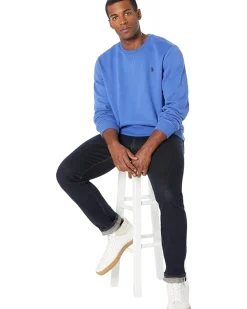 U.S. POLO ASSN. Long Sleeve Popover Crew Neck Fleece Sweatshirt Men's