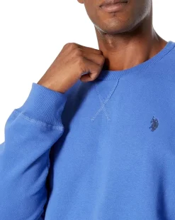 U.S. POLO ASSN. Long Sleeve Popover Crew Neck Fleece Sweatshirt Men's
