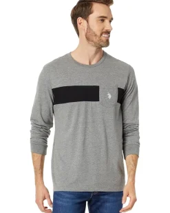 U.S. POLO ASSN. Long Sleeve Tee Engineer Chest w/ Pocket Men's
