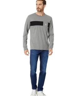 U.S. POLO ASSN. Long Sleeve Tee Engineer Chest w/ Pocket Men's