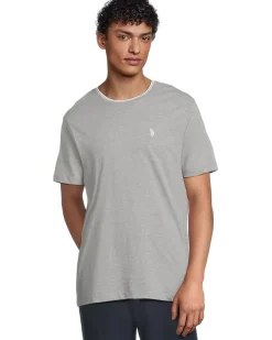 U.S. POLO ASSN. Short Sleeve Crew Neck Yarn-Dye Collar Tipped Jersey Tee Men's
