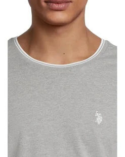 U.S. POLO ASSN. Short Sleeve Crew Neck Yarn-Dye Collar Tipped Jersey Tee Men's