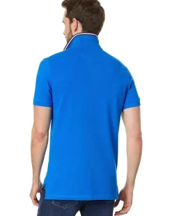 U.S. POLO ASSN. Short Sleeve Slim Fit Solid Stretch Pique Polo Shirt Men's