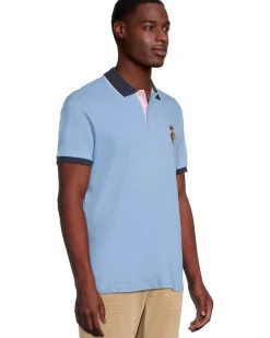 U.S. POLO ASSN. Short Sleeve Slim Fit Multicolor Pony Interlock Polo Shirt Men's