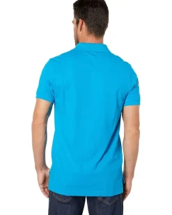 U.S. POLO ASSN. Slim Fit Big Horse Polo with Stripe Collar Men's