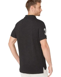 U.S. POLO ASSN. Slim Fit Big Horse Polo with Stripe Collar Men's