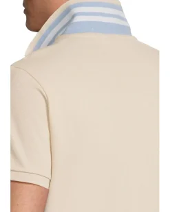 U.S. POLO ASSN. Slim Fit Big Horse Polo with Stripe Collar Men's