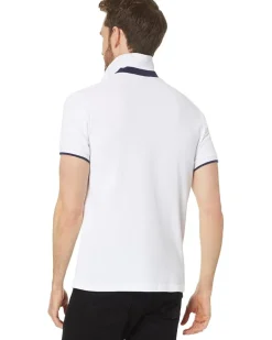 U.S. POLO ASSN. Slim Fit Sash Color-Block Short Sleeve Knit Polo Shirt Men's