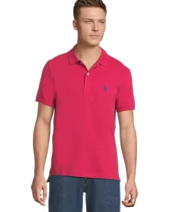 U.S. POLO ASSN. Slim Fit Solid Pique Polo Shirt Men's