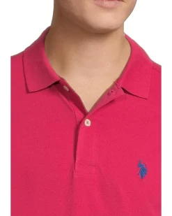 U.S. POLO ASSN. Slim Fit Solid Pique Polo Shirt Men's