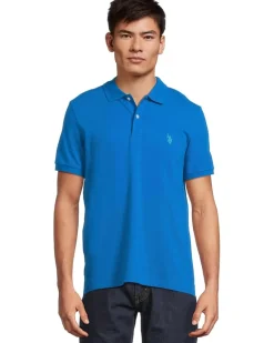 U.S. POLO ASSN. Slim Fit Solid Pique Polo Shirt Men's