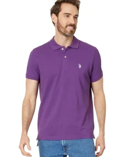 U.S. POLO ASSN. Slim Fit Solid Pique Polo Shirt Men's