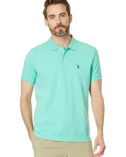 U.S. POLO ASSN. Slim Fit Solid Pique Polo Shirt Men's