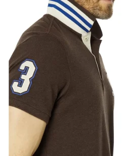 U.S. POLO ASSN. Slim Fit Solid Polo w/ Contrast Striped Underside of Collar Men's
