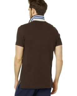 U.S. POLO ASSN. Slim Fit Solid Polo w/ Contrast Striped Underside of Collar Men's