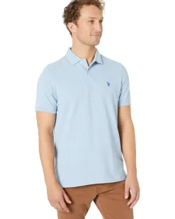 U.S. POLO ASSN. Solid Cotton Pique Polo with Small Pony Men's