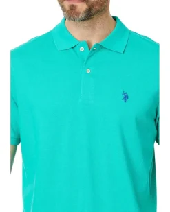 U.S. POLO ASSN. Solid Cotton Pique Polo with Small Pony Men's