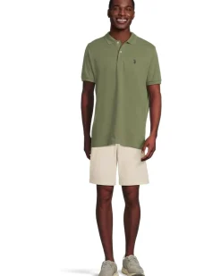 U.S. POLO ASSN. Solid Cotton Pique Polo with Small Pony Men's