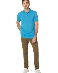 U.S. POLO ASSN. Solid Cotton Pique Polo with Small Pony Men's