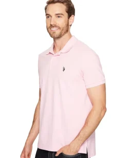 U.S. POLO ASSN. Solid Cotton Pique Polo with Small Pony Men's