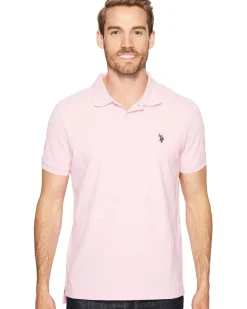 U.S. POLO ASSN. Solid Cotton Pique Polo with Small Pony Men's