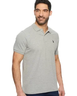 U.S. POLO ASSN. Solid Cotton Pique Polo with Small Pony Men's