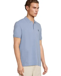 U.S. POLO ASSN. Solid Cotton Pique Polo with Small Pony Men's