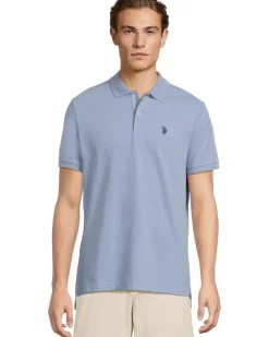 U.S. POLO ASSN. Solid Cotton Pique Polo with Small Pony Men's