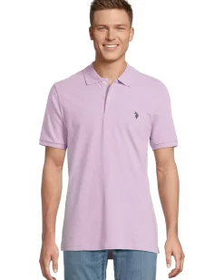 U.S. POLO ASSN. Solid Cotton Pique Polo with Small Pony Men's