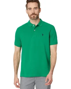 U.S. POLO ASSN. Solid Cotton Pique Polo with Small Pony Men's