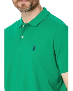 U.S. POLO ASSN. Solid Cotton Pique Polo with Small Pony Men's