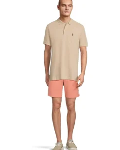 U.S. POLO ASSN. Solid Cotton Pique Polo with Small Pony Men's