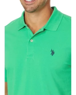 U.S. POLO ASSN. Solid Cotton Pique Polo with Small Pony Men's