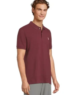 U.S. POLO ASSN. Solid Cotton Pique Polo with Small Pony Men's