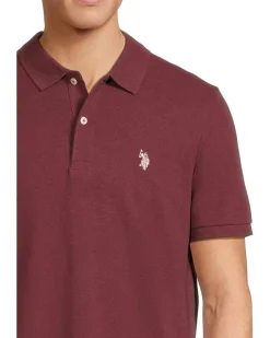 U.S. POLO ASSN. Solid Cotton Pique Polo with Small Pony Men's
