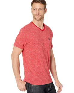U.S. POLO ASSN. Space Dyed V-Neck T-Shirt Men's