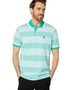 U.S. POLO ASSN. Yarn-Dye Stripe Pique Polo Men's