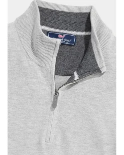 Vineyard Vines Boathouse Tipped 1/4 Zip Sweater Men's