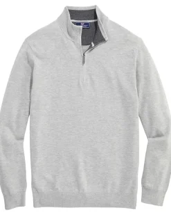 Vineyard Vines Boathouse Tipped 1/4 Zip Sweater Men's