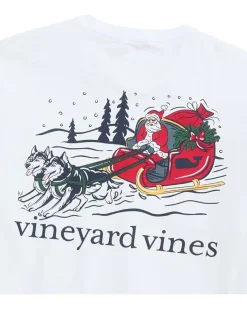 Vineyard Vines Dog Flying Presents Long Sleeve Tee Men's