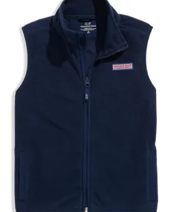 Vineyard Vines Kids Harbor Fleece Zip-Up Vest (Little Kid/Big Kid)