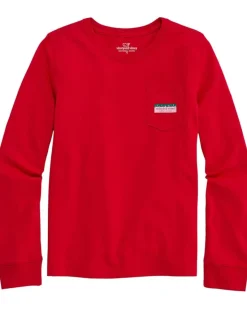 Vineyard Vines Kids Long Sleeve Pocket Tee (Toddler/Little Kid/Big Kid)