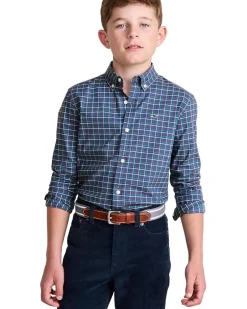 Vineyard Vines Kids Wauwinet Performance Cotton Shirt (Toddler/ Little Kid/Big Kid)
