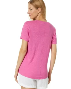 Vineyard Vines Linen V-Neck Tee Women's