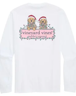 Vineyard Vines String Lights Pups Long Sleeve Tee Men's