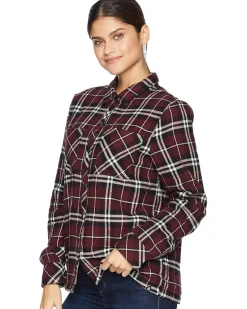 Volcom Plaid About You Long Sleeve Women's