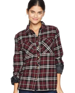Volcom Plaid About You Long Sleeve Women's